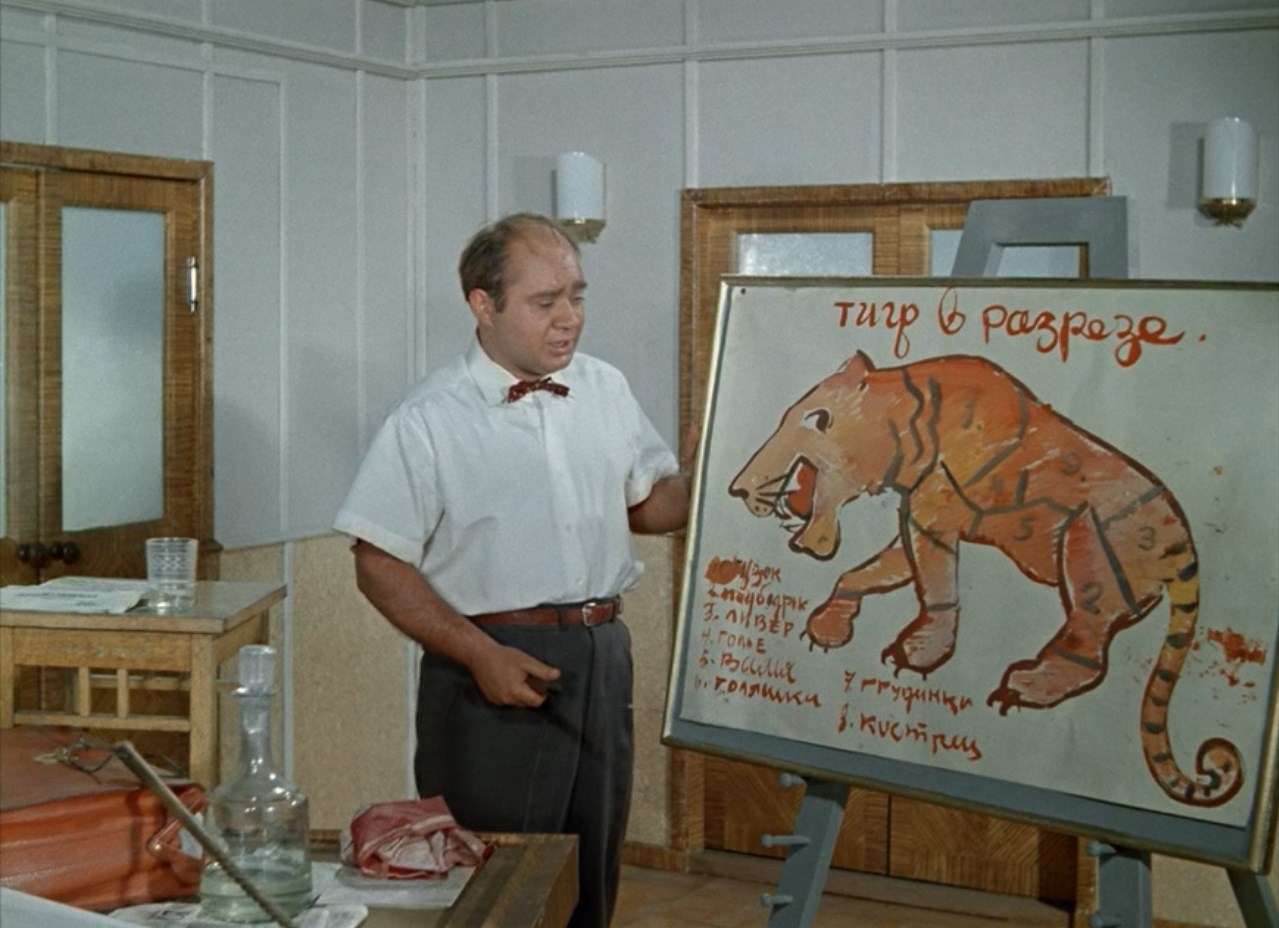 Товарищи! Тигр, в основном, состоит из трех частей: передняя часть, задняя часть, а это, товарищи, хвост!