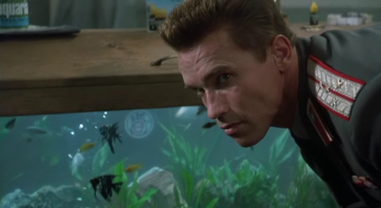 Иван Данко Луи Донелли — Управление стрессом. Наблюдаешь за рыбками, поливаешь растения, выполняешь специальные дыхательные упражнения, следишь за кровяным давлением, слушаешь приятные звуки, расслабляешься... Лично я думаю, что всё это — говно! Но под угрозой операции на сердце, прекращаешь задавать вопросы. Послушайте, просто любопытно... Плюс, я полагаю, что копы — везде копы. Как вы, советские, справляетесь со стрессом?
— Водка.