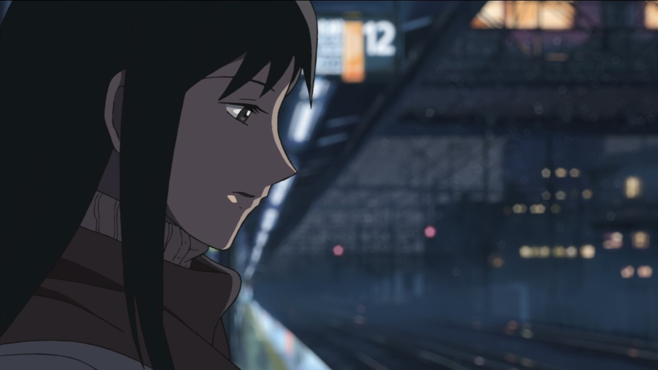 Такаки Тоно Акари Синохара Такаки: — Вчера я видел сон.
Акари: — Очень старый сон.
Такаки: — Во сне нам все еще по тринадцать лет.
Акари: — Вокруг огромная равнина, вся покрытая снегом.
Такаки: — Далекие огни домов расплываются и тонут во тьме.
Акари: — Мы идем по ковру, свежевыпавшего снега, не оставляя следов, идем и думаем...
Такаки: — Однажды мы снова будем любоваться сакурой вместе.
Акари: — Ни он, ни я не сомневаемся в том, что все будет...
Такаки: — ...будет именно так!