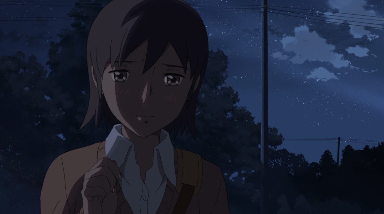 Канаэ Сумида У меня было чувство, что я хоть немного, но понимаю, почему Такаки казался не таким, как остальные, и в то же время я осознавала, что он никогда не посмотрит на меня так, как я о том мечтаю. Вот почему в тот день я так ничего ему не сказала. Такаки очень добрый, но он так добр, но только, только, только… Его взгляд будет всегда устремлён к чему-то далёкому, к чему-то, что выше меня. Я никогда не смогу дать ему то, чего он так жаждет. И всё-таки, и всё-таки я знаю, что и завтра, и послезавтра, и всегда я буду любить Такаки, что бы ни случилось.