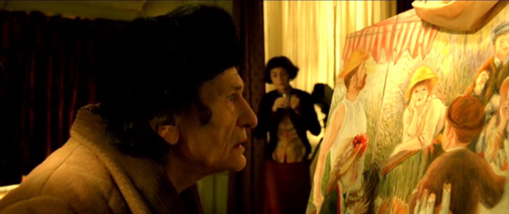 Сколько лет я рисую эту картину... и единственный персонаж, который остался для меня загадкой — это девушка со стаканом воды. Она в центре, а мысли её где-то витают...