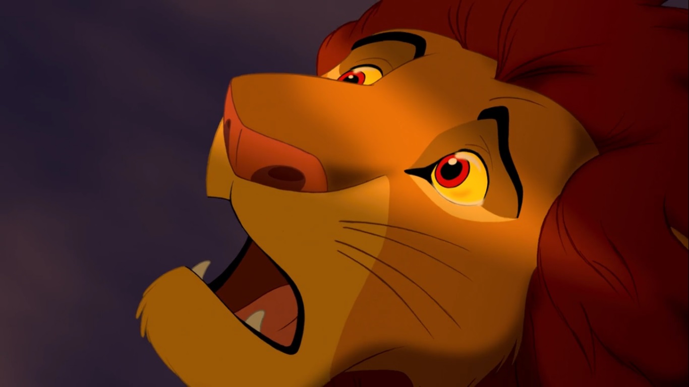 — Симба, ты забыл меня?
— Нет, как я мог?
— Ты забыл, кто ты и поэтому ты забыл меня. Загляни себе в душу, Симба. Неужели ты должен был стать таким? Ты должен занять свое место в круге жизни.
— Как я могу вернуться туда? Я не такой, каким был раньше...
— Кто бы ты ни был — ты мой сын. Ты — король. Помни, кто ты. Помни.