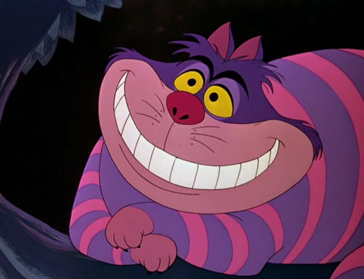 Чеширский кот Что поделаешь? В нашем мире все сумасшедшие. (Что поделаешь? Тут живут лишь безумцы.)