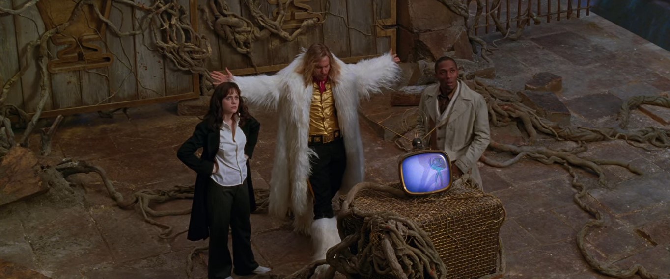 Зафод Библброкс Великий Думатель — Великий Думатель! Мы пришли издалека, мрак... Ты вычислил основной вопрос жизни, Вселенной и вообще?
— О, нет. Я смотрела телек. Я создала для этого другой компьютер.
— О, верно. Я забыл. Он здесь?
— Нет, это другая планета.
— Так он на другой планете?
— Это была планета, тупица. Вогоны уничтожили её для того, чтобы проложить гиперпространственную магистраль.
— Что ж, ну ладно. Ты точно не знаешь вопрос? Ну может чего-нибудь подскажешь, до тебя нелегко было добраться…
— О, тише, тише, мультик начался.