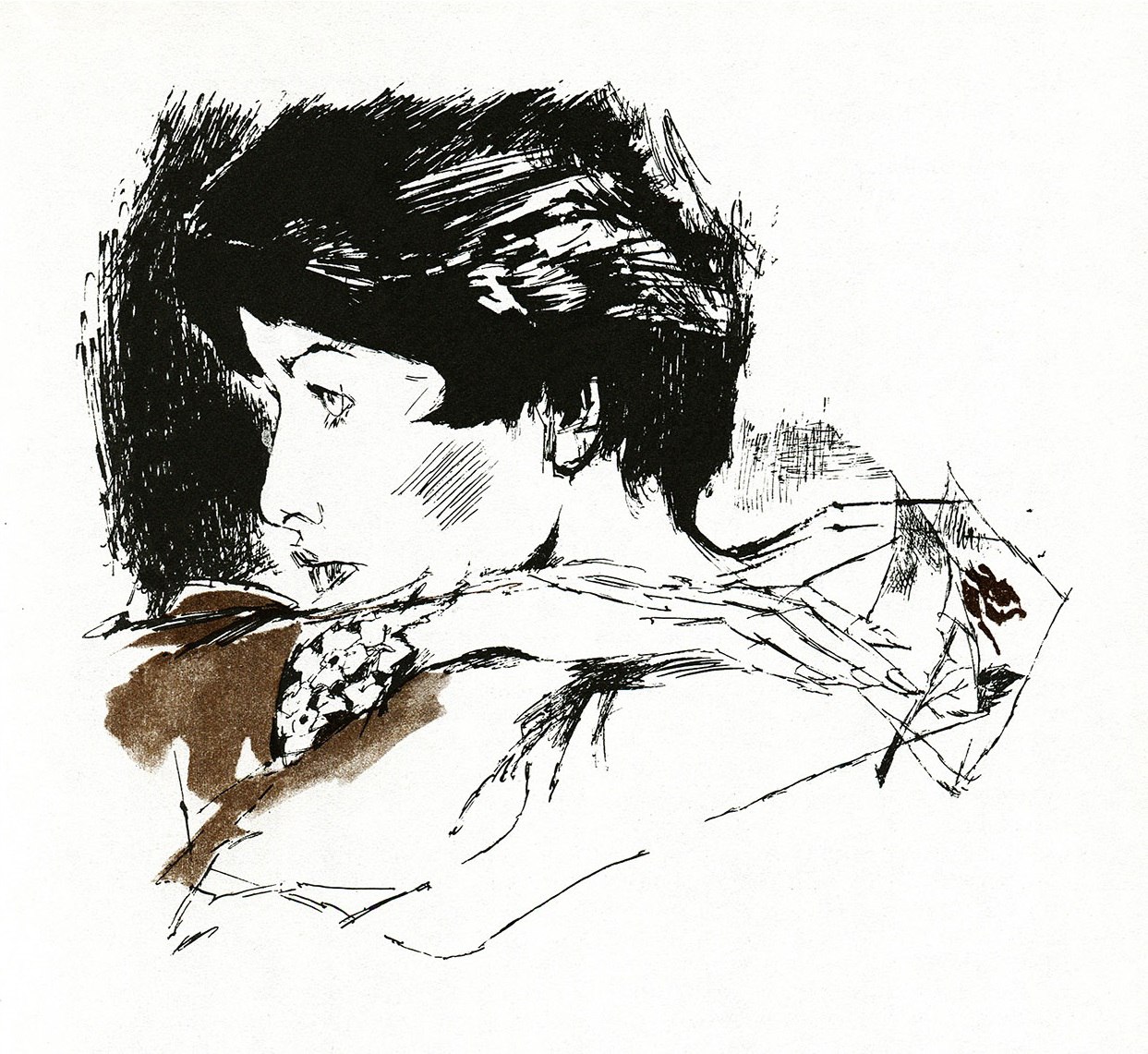 Она несла в руках отвратительные, тревожные желтые цветы. Черт их знает, как их зовут, но они первые почему-то появляются в Москве. И эти цветы очень отчетливо выделялись на черном её весеннем пальто.