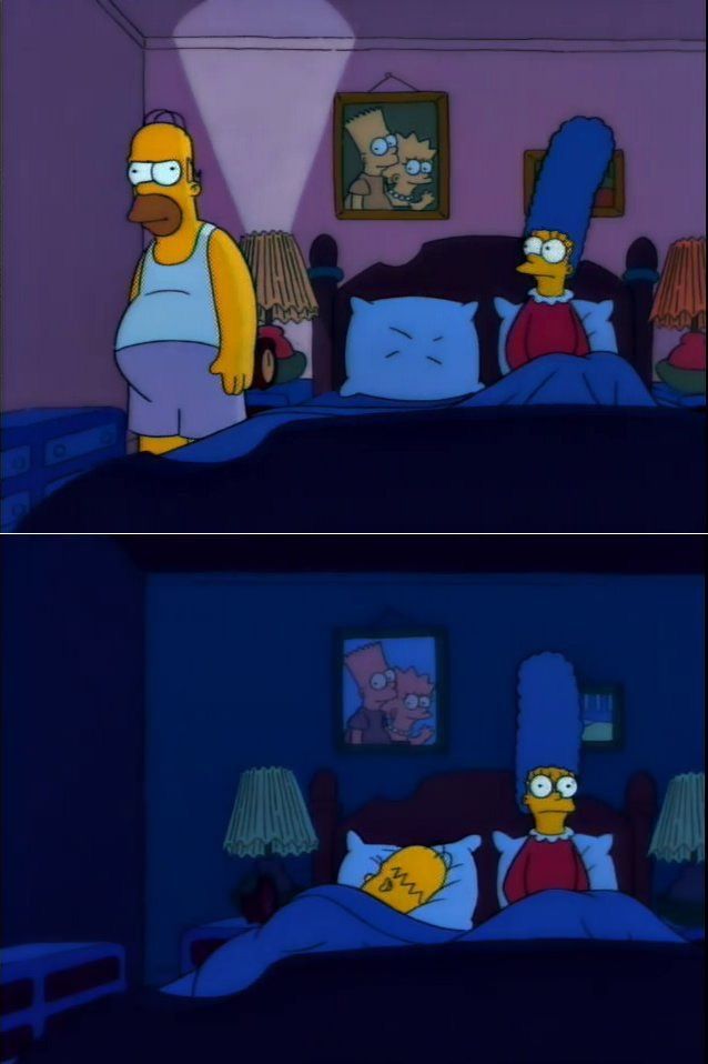 Гомер Симпсон Я не лягу в одну кровать с женщиной, которая считает меня лентяем. Раз так, пусть раздвинет в гостиной диван и застелит постель. Я спать хочу.