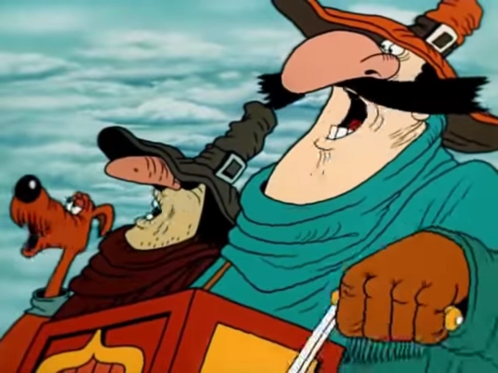 Слепой Пью Черный Пес Деньги-деньги, дребеденьги!
Позабыв покой и лень,
Делай деньги, делай деньги,
А остальное всё дре-бе-бедень!