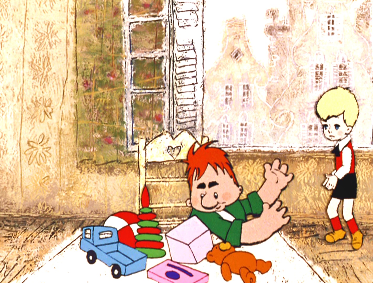 — Слушай! Может ты хочешь... есть колбаса жареная.
— Жареная?
— Угу.
— Эээх, попадёшь к вам в дом — научишься есть всякую гадость!