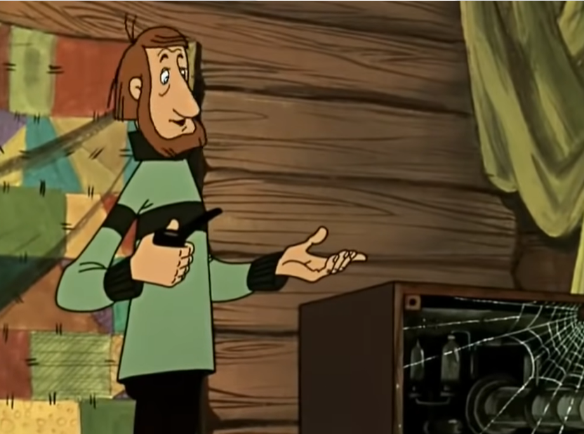 — Странная у вас какая-то настроечная таблица — кругами!
— Это не таблица. Это у них всё паутиной заросло. Потому что они не разговаривают. У них на каждой кастрюле такая таблица. И на печке даже.