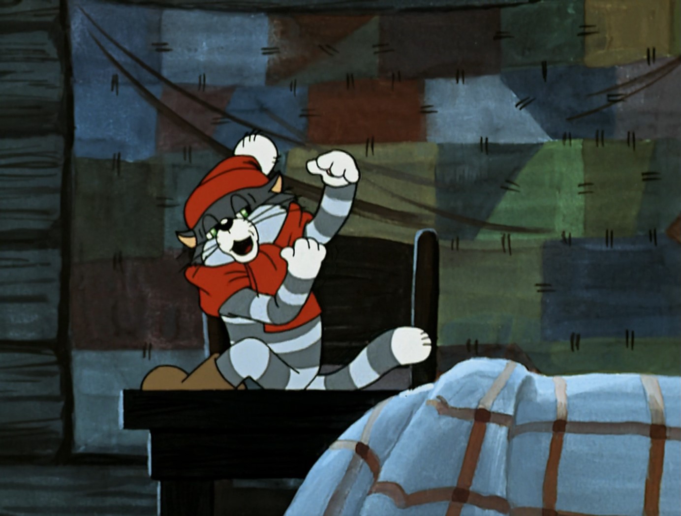 — Ну и что это? Что это за народное творчество?
— Эх ты, серость! Это индейская национальная народная изба. «Фиг-Вам» называется!
— Дожили! Мы его, можно сказать, на помойке нашли, отмыли, очистили от очисток, а он нам тут фигвамы рисует...