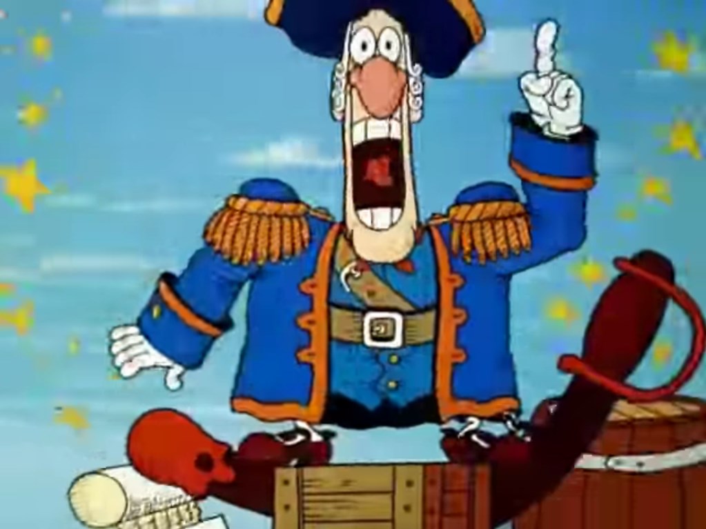 Раз-два! Раз — два!
Пушка!... Они заряжают пушку!... Зачем?
А!... Они будут стрелять! Прибавить ходу!
Раз-два! Раз-два, раз-два, раз-два, раз-два!...
Та-ба-ань!!! Плюх! Раз-два, раз-два, раз-два.....