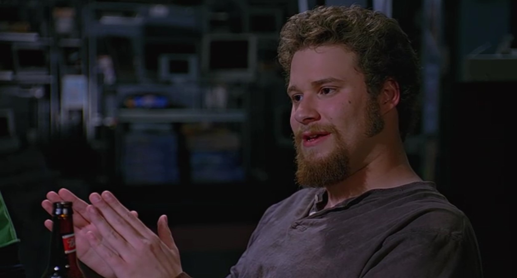 Джей: — А... я должен уходить. У меня сегодня с Элен шуры-муры.
Кэл: — Что, сейчас вечерний «сливон»?
Джей: — У нас не так всё просто...
Дэвид: — А подружка в курсе твоих вечерних визитов?
Джей: — У нас с ней негласная договоренность.
Кэл: — Негласная в том смысле, что ты не успел её огласить?